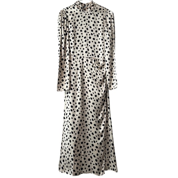 Reformation Carmelina polka-dot silk midi dress Elegant Party Dress‎ 4 Small - Picture 6 of 10